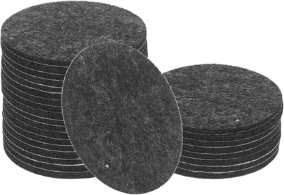 uxcell 32Pcs Non Slip Furniture Pads, 3" Round Self Adhesive Felt Bumpers Noise Reducing Furniture Feet Floor Protector for Chairs Tables Furniture Legs (White 0.2" Thick) - Colors A