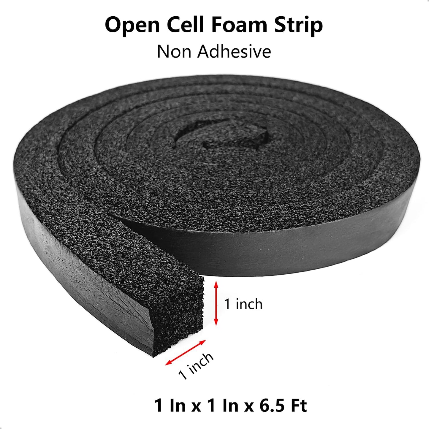 Weather Stripping Door Seal Strip, 1 in x 1 in, AC Insulation Tape, Strong Adhesive, High Reslilience, Weatherproof, Reduce Noise, Gap Filler, Foam Insulation Tape for Doors and Windows