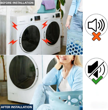 Anti Vibration Pads for Washing Machine, 4Pcs Washer Feet - Stops Moving, Walking - Prevents Noise, Vibration Transfer, Universal Size