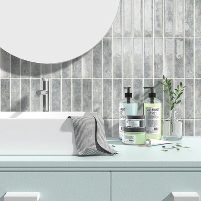 Alwayspon 10 Sheets 12x12inch Beige 3D Vinyl Backsplash Tiles, Self-Adhesive Peel and Stick Wall Tile Stickers Stick on Subway Tiles for Kitchen Bathroom Wall
