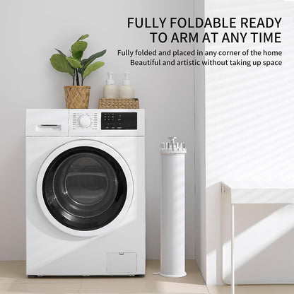 RFOUO Wall Mounted Clothes Drying Rack Tripod,Foldable Drying Rack,Wall Mounted Dryer Rack Clothing,Over The Door Drying Rack for Laundry Bedroom Household Aluminium