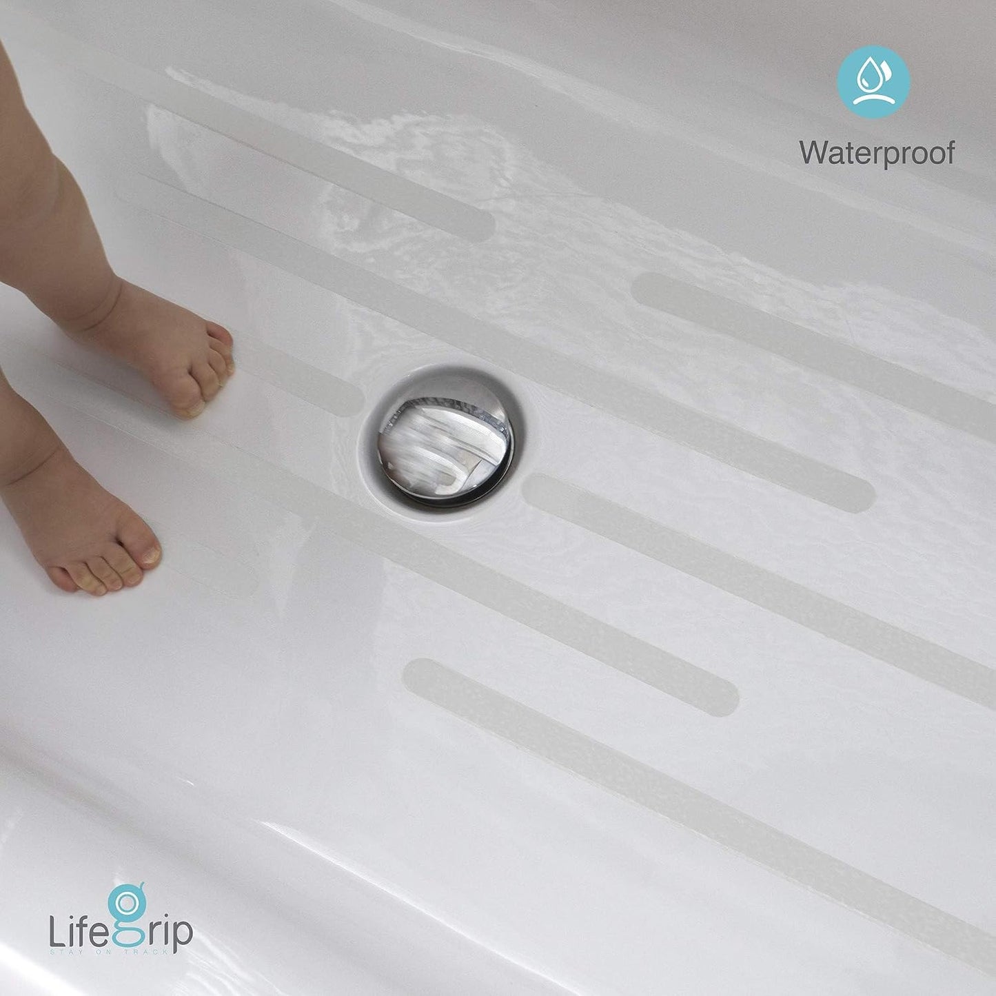 Lifegrip Anti Slip Tape, 4 Inch x 15 Foot Non-Slip Traction Grip Tape for Stairs, Waterproof Stair Treads Grip Non Slip, Non Skid Tape for Steps, Outdoor Black Grip Tape (4" X 15')