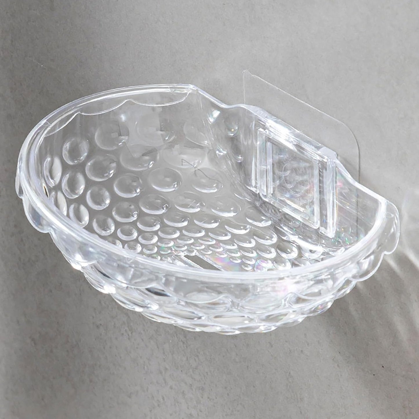 Acrylic Soap Dish with Self-Draining Design - No Drilling ，Universal and Aesthetics, Waterproof, Plastic Soap Saver - Bathroom Kitchen Organizer