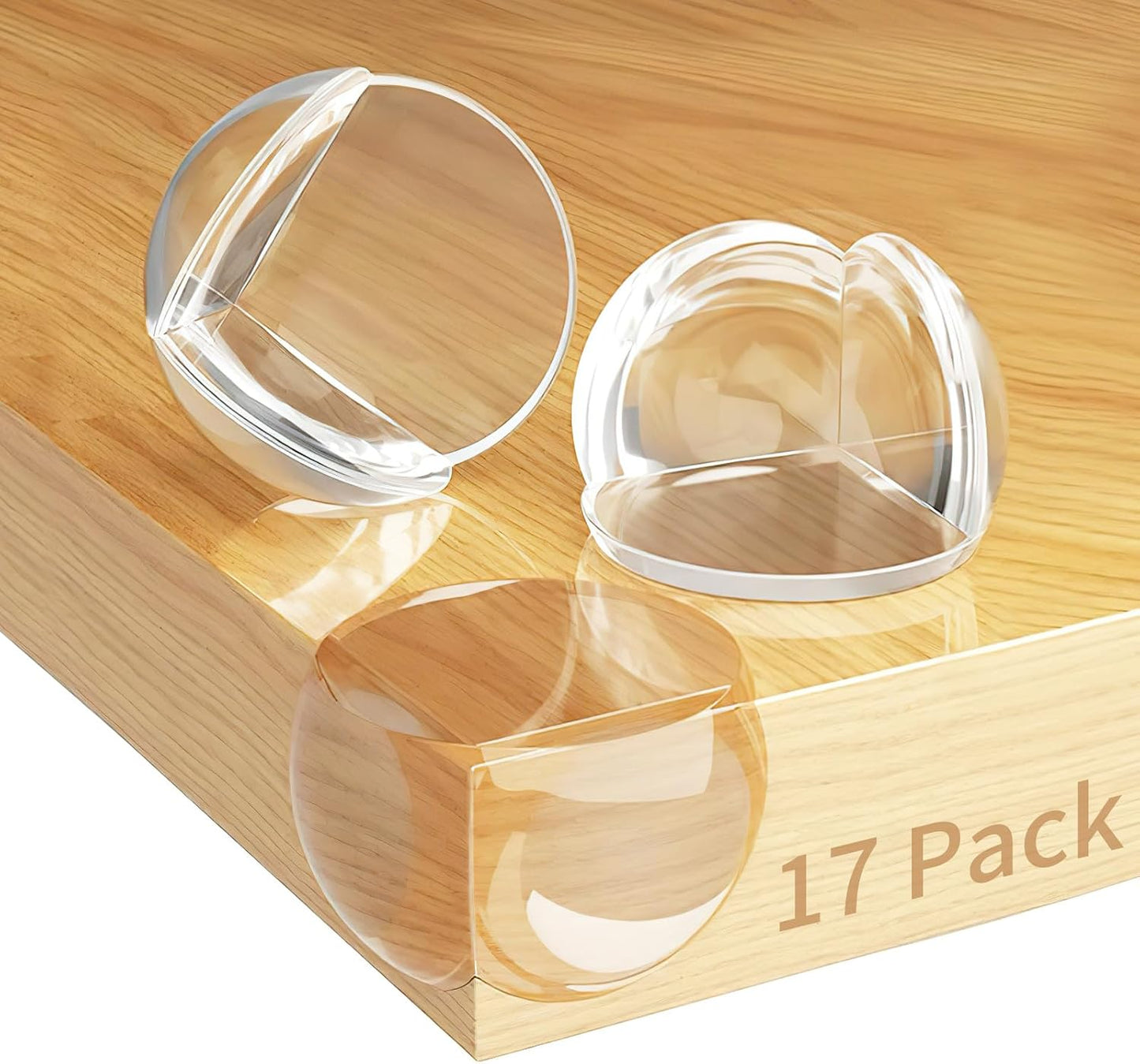 Silicone Corner Protector, Table Protectors for Baby, Clear Furniture Corner Guards & Edge Safety Bumpers Cushion to Cover Sharp Furniture & Table Edges (17 Count (Pack of 1))
