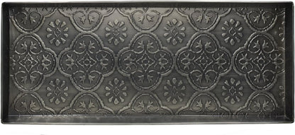 HF by LT Birch Forest Pattern Metal Boot Storage Tray, 30 x 13 inches, Antique Copper Finish