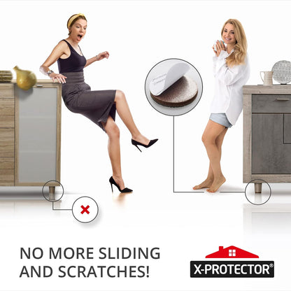 X-PROTECTOR Non Slip Furniture Pads – 12 Premium Furniture Grippers 3"! Best SelfAdhesive Rubber Feet Furniture Feet – Ideal Non Skid Furniture Pad Floor Protectors – Keep Furniture in Place!