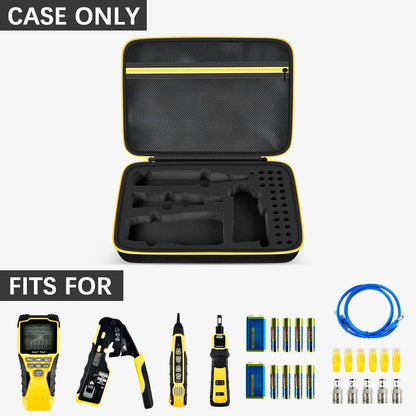 Case Compatible with Klein Tools VDV501-851 VDV500-123 VDV226-110 VDV427-300. Storage Carrying Travel Holder for Cable Tester for Scout Pro 3/ Tracer Probe/Wire Stripper and Accessories- Yellow Zipper