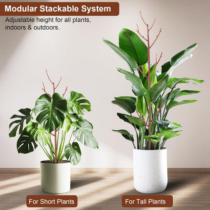 PERSZEN 6 Pack Stackable Monstera Plant Support, Plant Stakes for Indoor and Outdoor Plants Use, Garden Stakes for Climbing and Potted Plants, Pothos, Philodendron