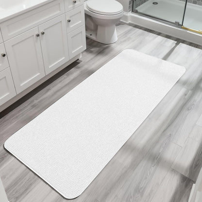 Bath Mat,Ultra Thin Bathroom Rugs,Rubber Bath Mats for Bathroom,No Slip Bath Rugs,Quick Dry,Machine Washable,Low Pile,Absorbent,Shower Outside,Sink,Home Decor Accessories.Grey,1'5"x2'3"(17x27Inch)