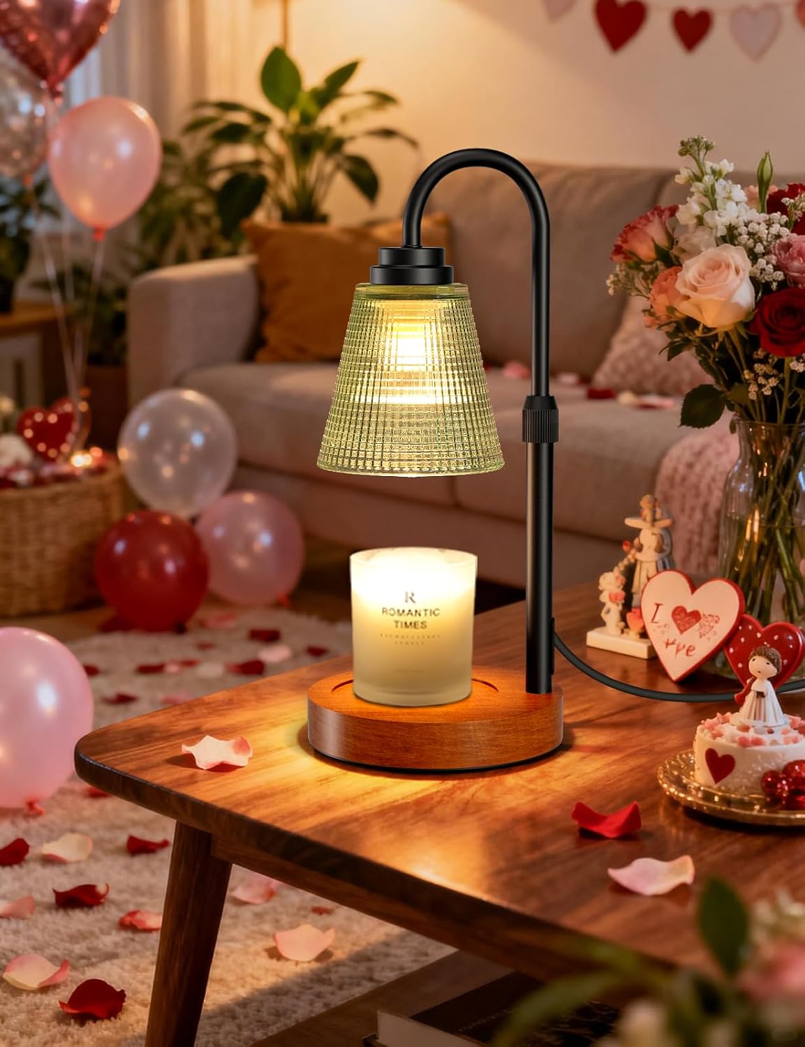 Candle Warmer Lamp with Timer Dimmable, Lamp Candle Warmer Birthday Gifts for Women, Black Adjustable Wax Melter Warmer for Jar Candles, House Warming Gift Home Decor