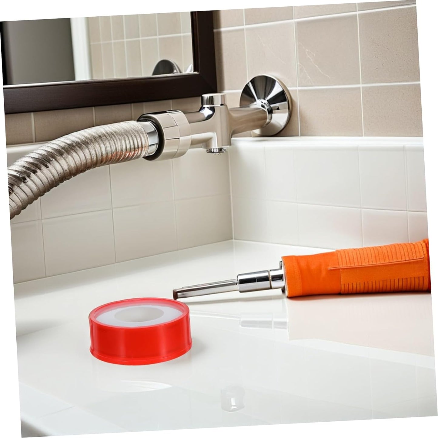 Ipetboom 10 Rolls PTFE Thread Seal Tape for Plumbing Waterproof Pipe Leak Repair Tape for Leak Stop