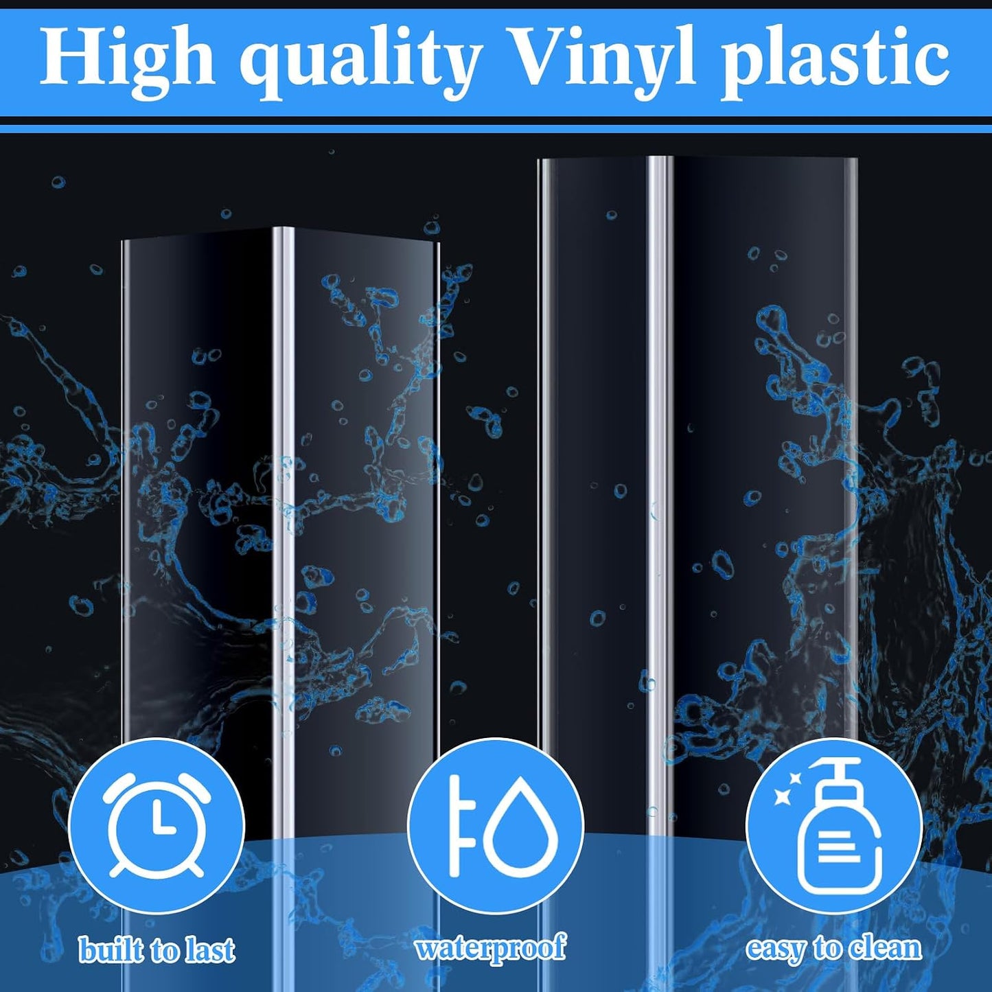 Sasylvia 10 Pcs Wall Corner Protector Guards, Vinyl 3/4 x 48 Inches Corner Trim Molding, Avoid Scratching Scuffs, Ease Install and Cleaning for Door Countertop Furniture Cabinet Protection, Clear