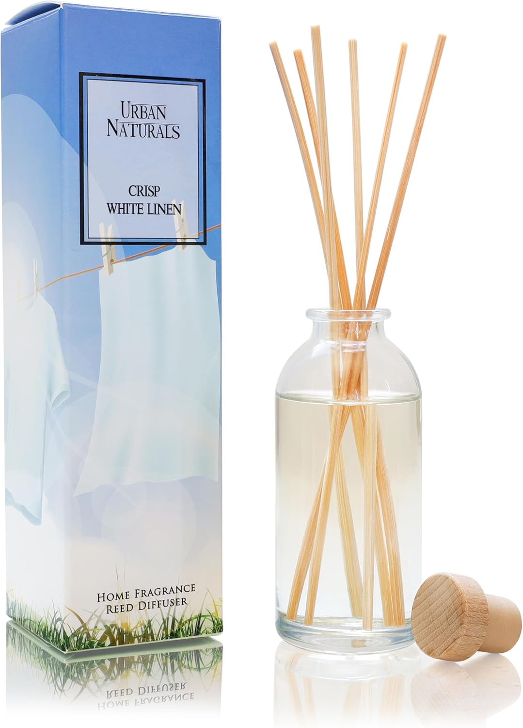 Urban Naturals Smoked Vanilla Reed Diffuser Set with Vanilla Bean, Sandalwood & Leather | Made in the USA - Colors A