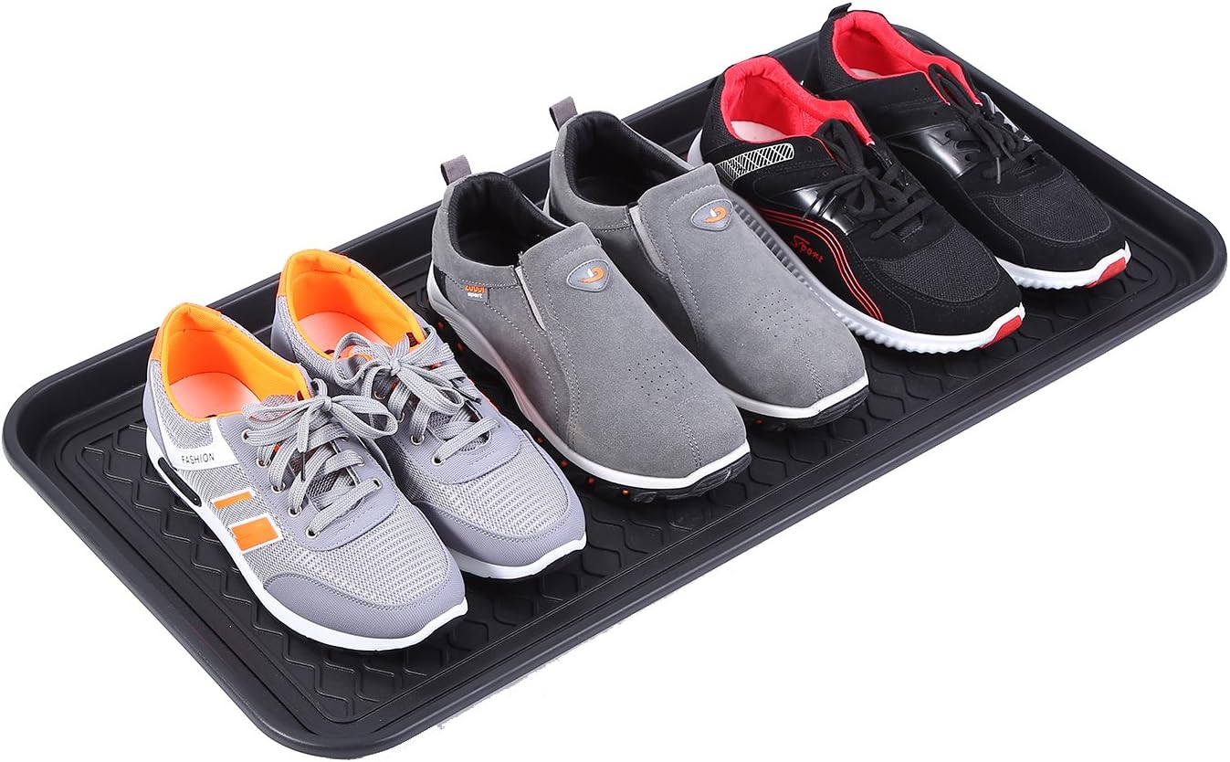 Multi-Purpose Boot Tray Mat,Shoe Tray Mat,Pet Bowl Tray,Waterproof Trays for Indoor and Outdoor Floor Protection,24" x 15"/Medium …