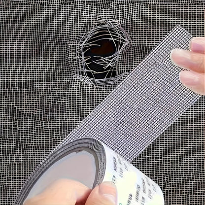 1PC Heavy-Duty Grid Mesh Tape - Self-Adhesive Sash Repair & Window Screen Tape with Super Strong Hold, Good Light Transmission & Weather Resistance for DIY & Home Repair (1PC)