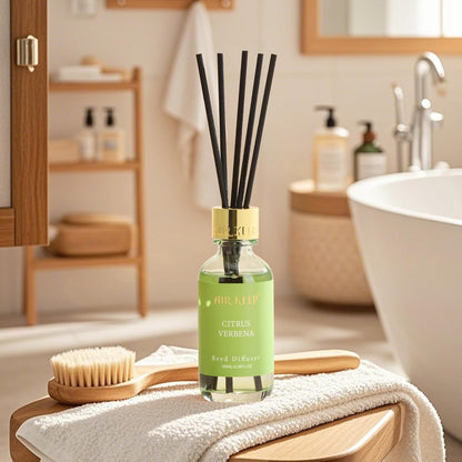 Airkeep Reed Diffuser Oil Set with Reed Sticks,Vanilla Aromatherapy Oil Scent Diffuser for Home Office Bathroom Decoration Perfume and Gifts 3.38 oz/100ml