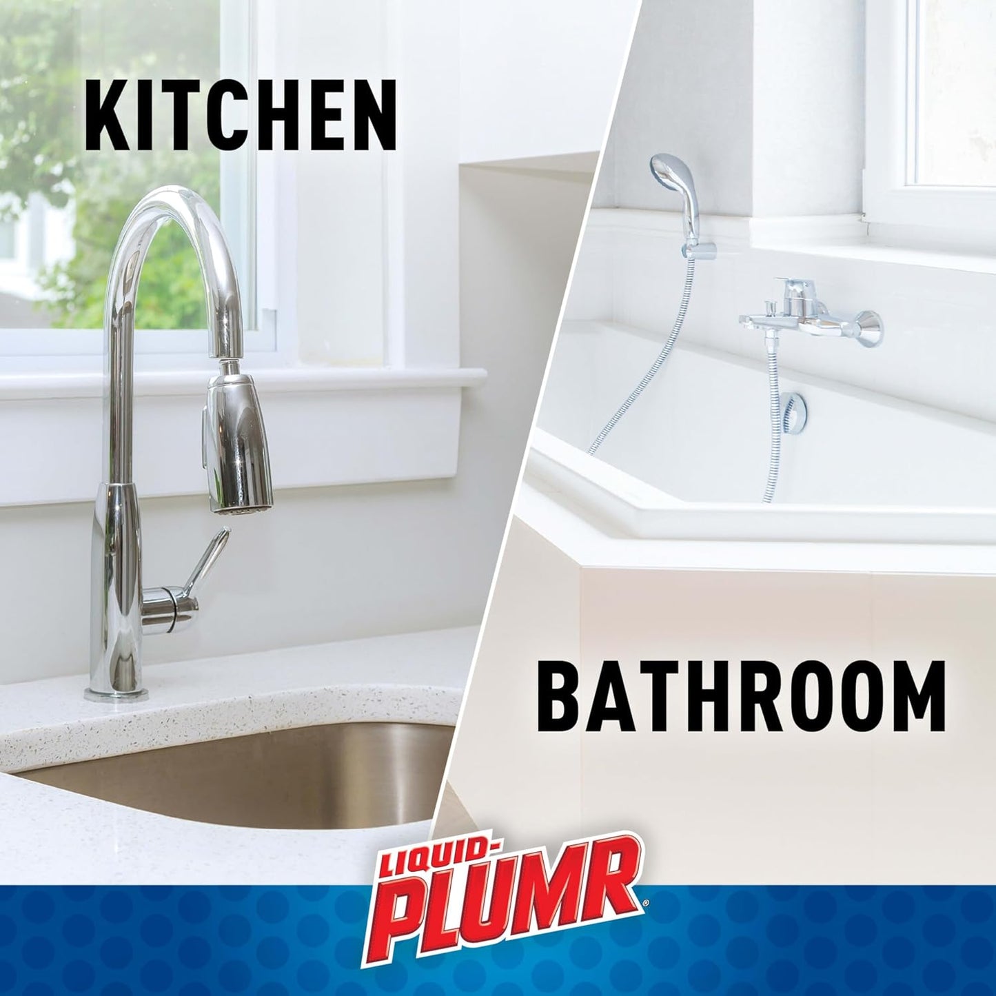 Liquid-Plumr Pro-Strength Full Clog Destroyer, Bathroom & Kitchen Sinks, Shower and Tub Drain, Safe for Pipes, Liquid Drain Cleaner, 32 Fluid Ounces