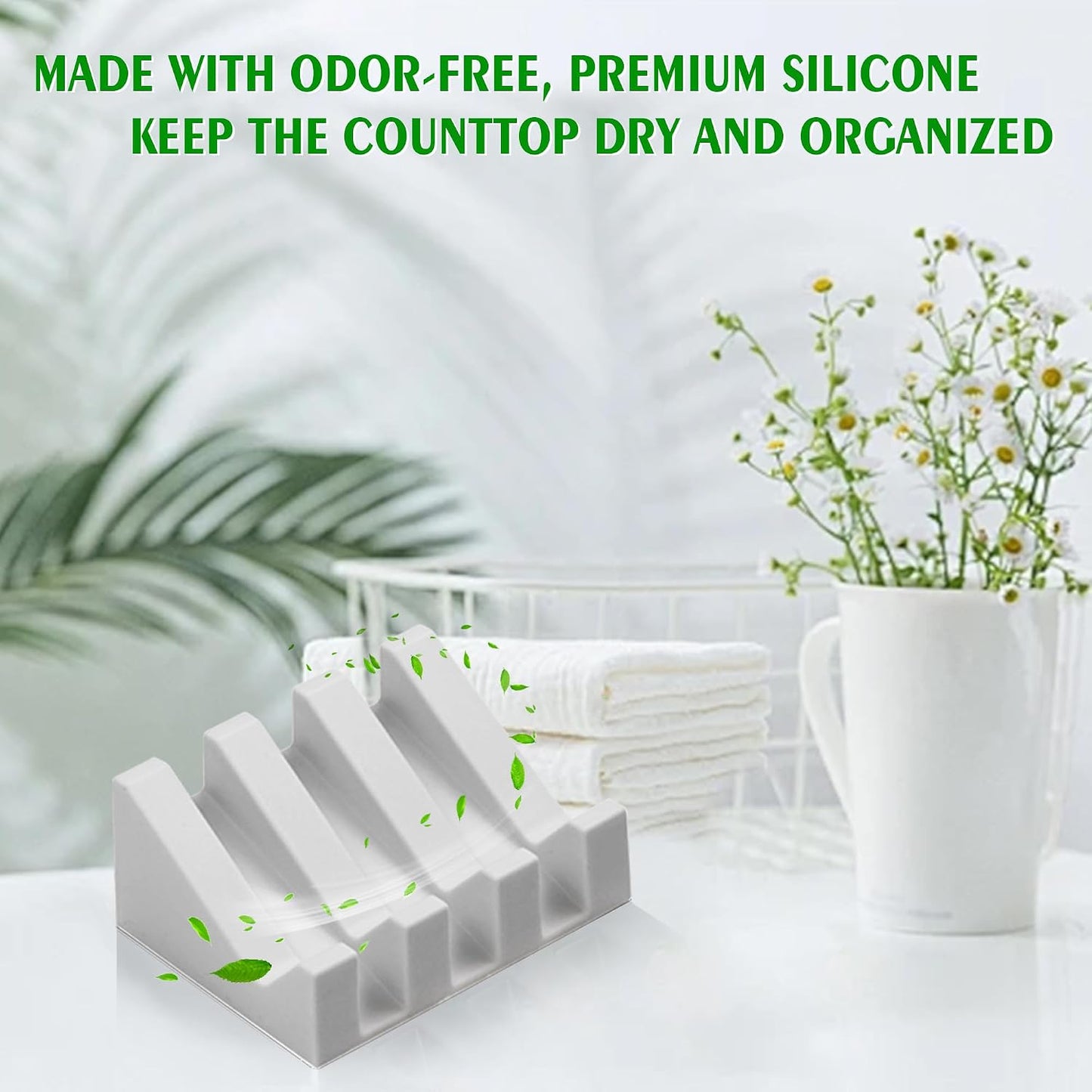Soap Dish Holder for Shower with Suction Cup, Silicone Soap Holder & Saver Self-Draining Bar Soap Dish Keeps Soap Dry for Bathroom, Kitchen, Bathtub, Extends Soap Life (Black-1Pack)