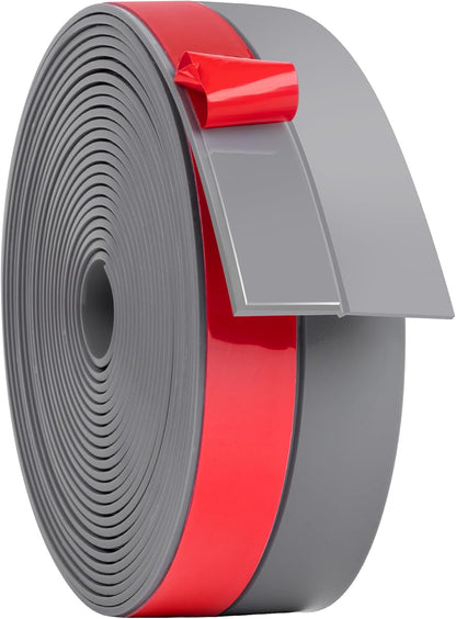 ToLanbbt Weather Stripping Silicone Door Seal Strip 2 in x 20 ft Door Draft Stopper Self Adhesive Door Draft Tape, Side & Bottom Gaps Insulation Strip for Glass Shower Door Sliding Door Window, Black