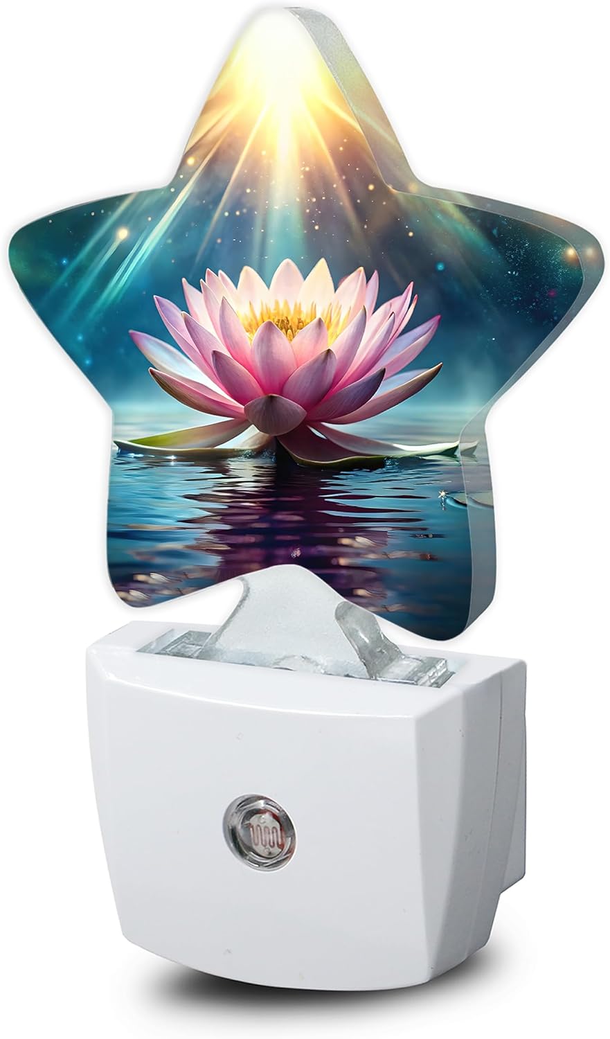Lavender Butterfly Nightlight,Summer Flowers Star Night Lights Plug into Wall Decorations for Bedroom Bathroom,Dusk to Dawn Sensor Kitchen Hallway Stairs Energy Efficient Desk Lamp