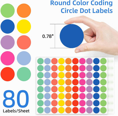 960 Count Home Moving Labels,16 Rolls Different Color Coding Moving Labels for Boxes Stickers + Fragile Moving Stickers + 1 Blank Label Roll for Customized Use