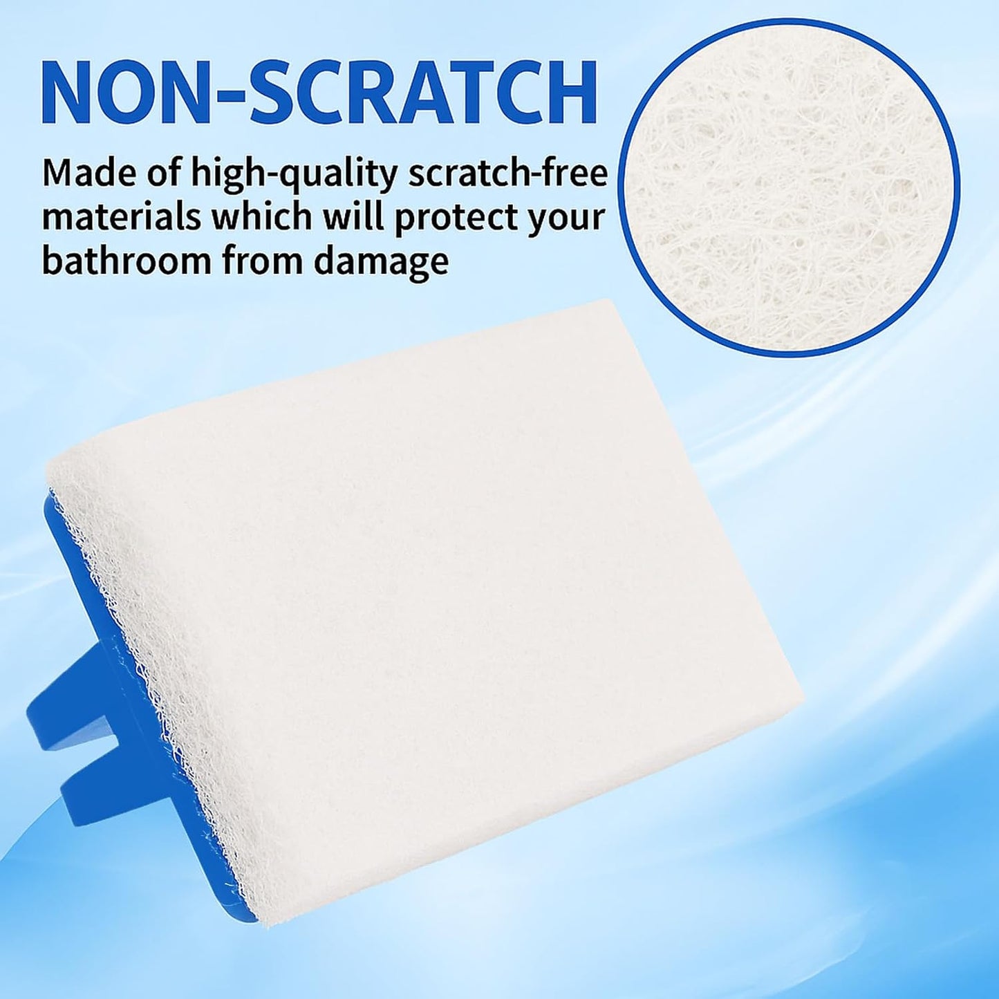 6 Pcs Hand Scrubber, Bathtub Scrubber with Handle, Non-Scratch Bathroom Scrubbing Pads for Cleaning Shower Tile Bathtube Sink Swimming Pool Step & Corner (Black)