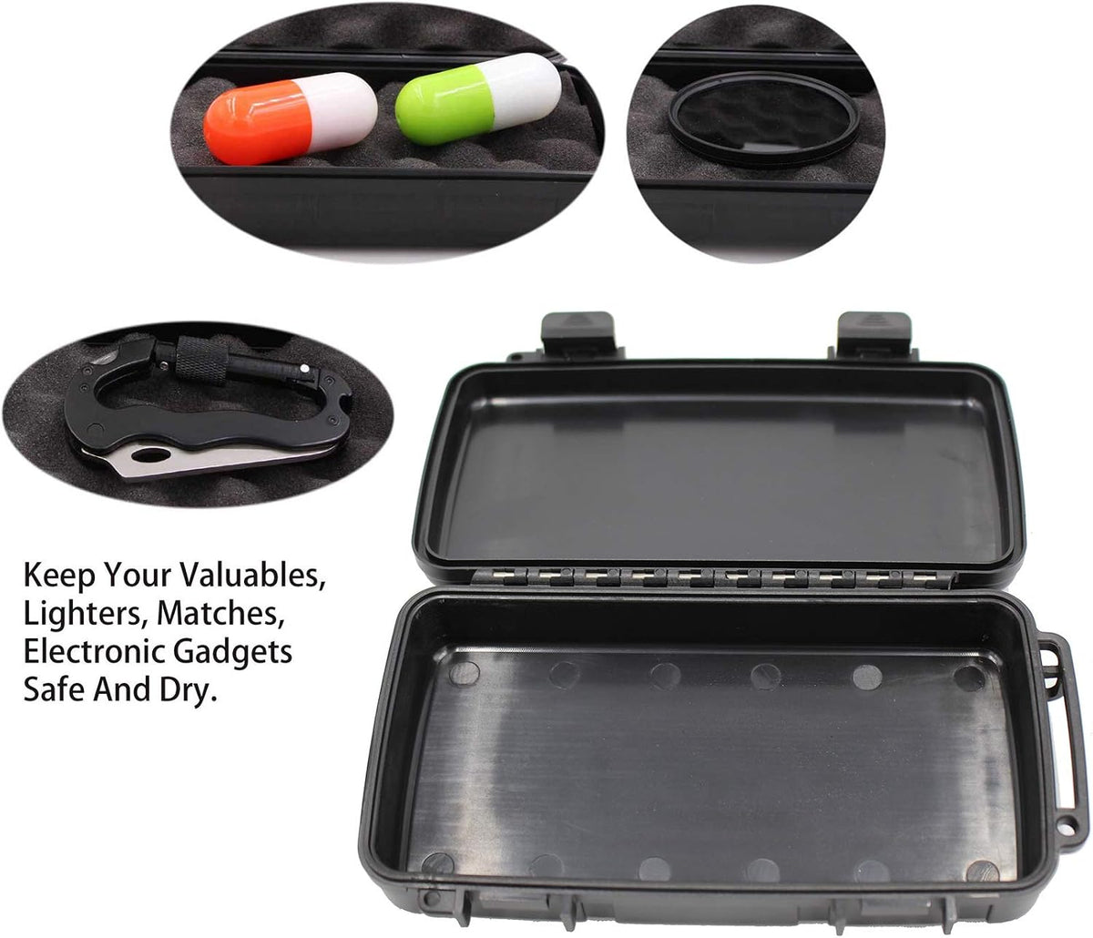 8" Small Hard Case with Pluck Foam Insert, 8.6 x 4.9 x 1.9 Inch - Protective Waterproof Plastic Tiny Box for Storage Medical item, Micro Tools - Lockable, Portable for Travel