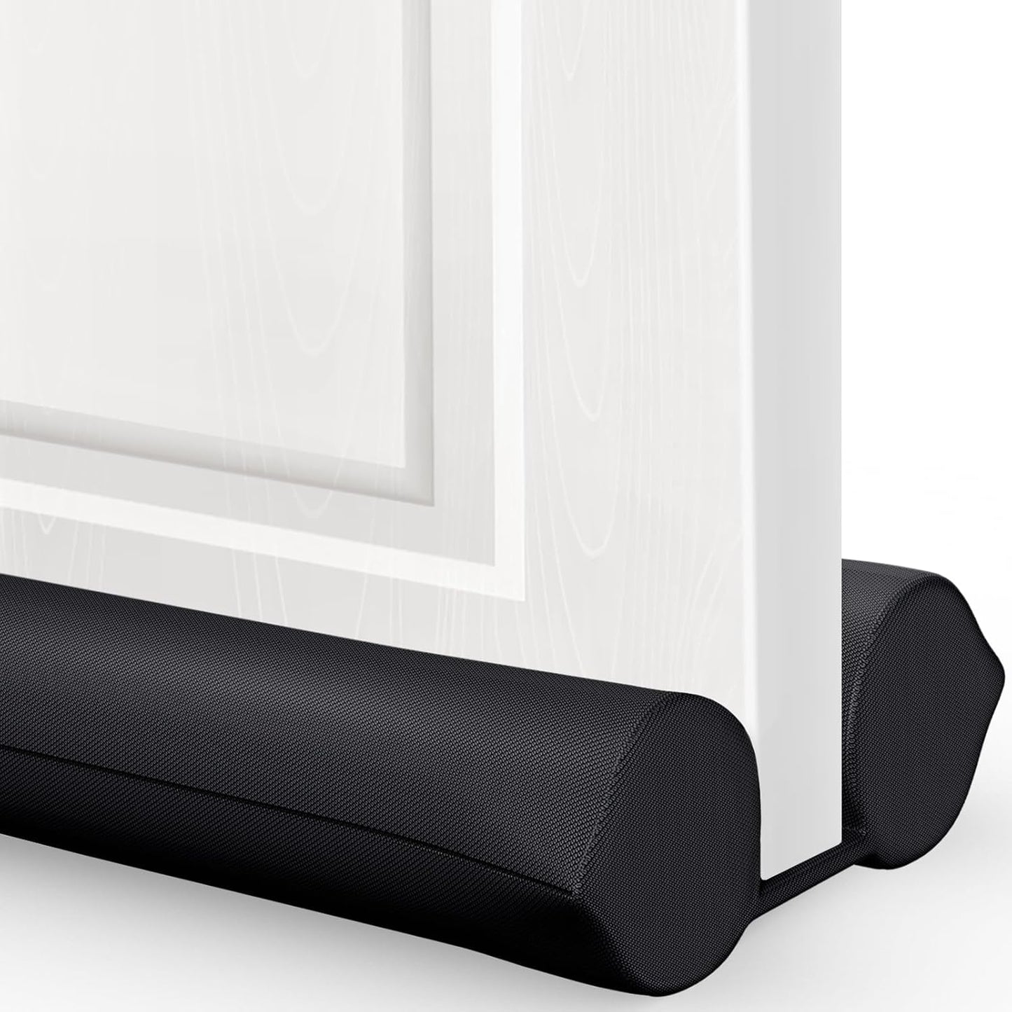 Comfyanno Under Door Draft Stopper - Bottom Door Seal & Gap Filler- Fits 30” to 36” Door, Block Noise, Sound, Air, Bugs, Dust, Easy to Install, Double Side Block, No Adhesive, Black