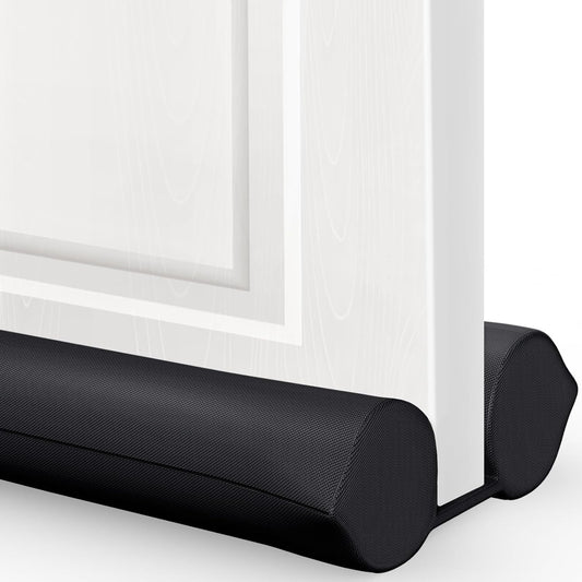 Comfyanno Under Door Draft Stopper - Bottom Door Seal & Gap Filler- Fits 30” to 36” Door, Block Noise, Sound, Air, Bugs, Dust, Easy to Install, Double Side Block, No Adhesive, Black