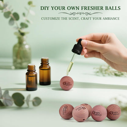 Shoe Deodorizer Balls, Sneaker Balls with Natural Woody Scent, 6pcs Odor-Fighting Shoe Freshener Balls, Odor Eliminators for Boots, Gym Bag, Closet, Locker, Hamper, Drawer