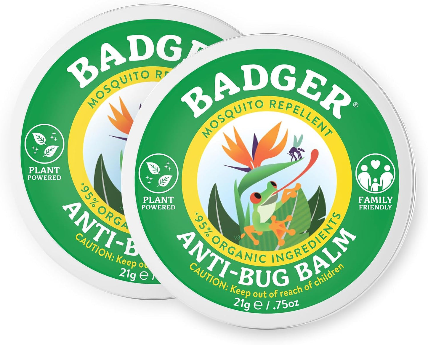 Badger Bug Repellent, Easy to Use Travel Stick, DEET-Free Mosquito Repellent & Insect Protection, Certified Organic Essential Oil Balm