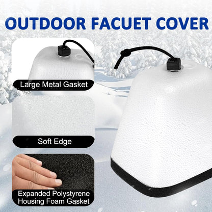 HEATIT Outdoor Faucet Cover 4 Pack, Foam Insulated Freeze Protector | Reusable Faucet Covers Protect Outdoor Water Spigots from Winter Freezing, Cold Weather and Pipe Freeze Damage