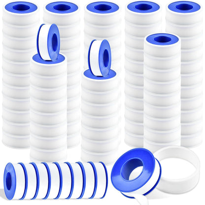 100 Rolls Teflon Tape,1/2 x 520 in Plumbers Tapes, PTFE Tape Waterproof Sealant Pipe Tape for Shower Head,Pipe Reparing,Thread Tape,White