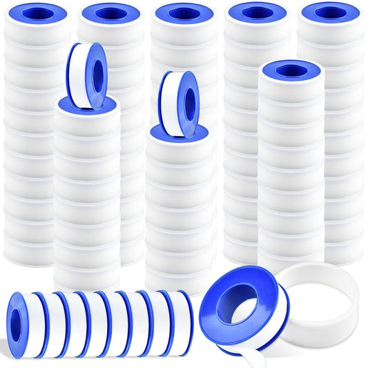 100 Rolls Teflon Tape,1/2 x 520 in Plumbers Tapes, PTFE Tape Waterproof Sealant Pipe Tape for Shower Head,Pipe Reparing,Thread Tape,White