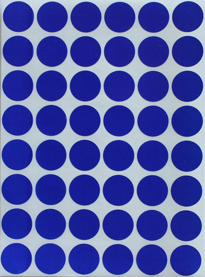 Royal Green Dot Sticker 11/16" Inch (17mm) Colored Labels in Purple - 2400 Pack - Colors B