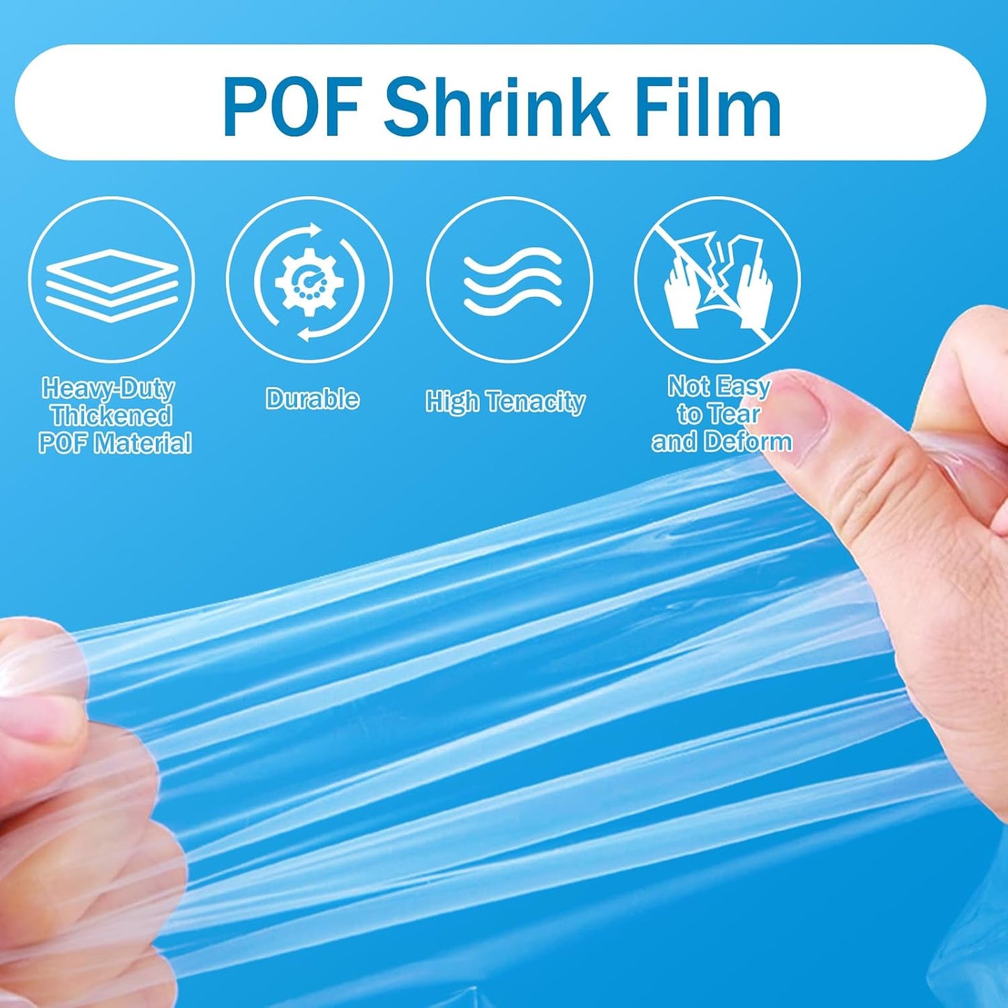Window Insulation Kit, 63 × 394 Inch Plastic Window Covering for Winter, Window Insulation Film Window Wrap Insulation Windows Winterizing Kit with Double-Sided Tape for 10 Pcs 3 x 5 Ft Windows
