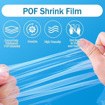 Window Insulation Kit, 63 × 394 Inch Plastic Window Covering for Winter, Window Insulation Film Window Wrap Insulation Windows Winterizing Kit with Double-Sided Tape for 10 Pcs 3 x 5 Ft Windows