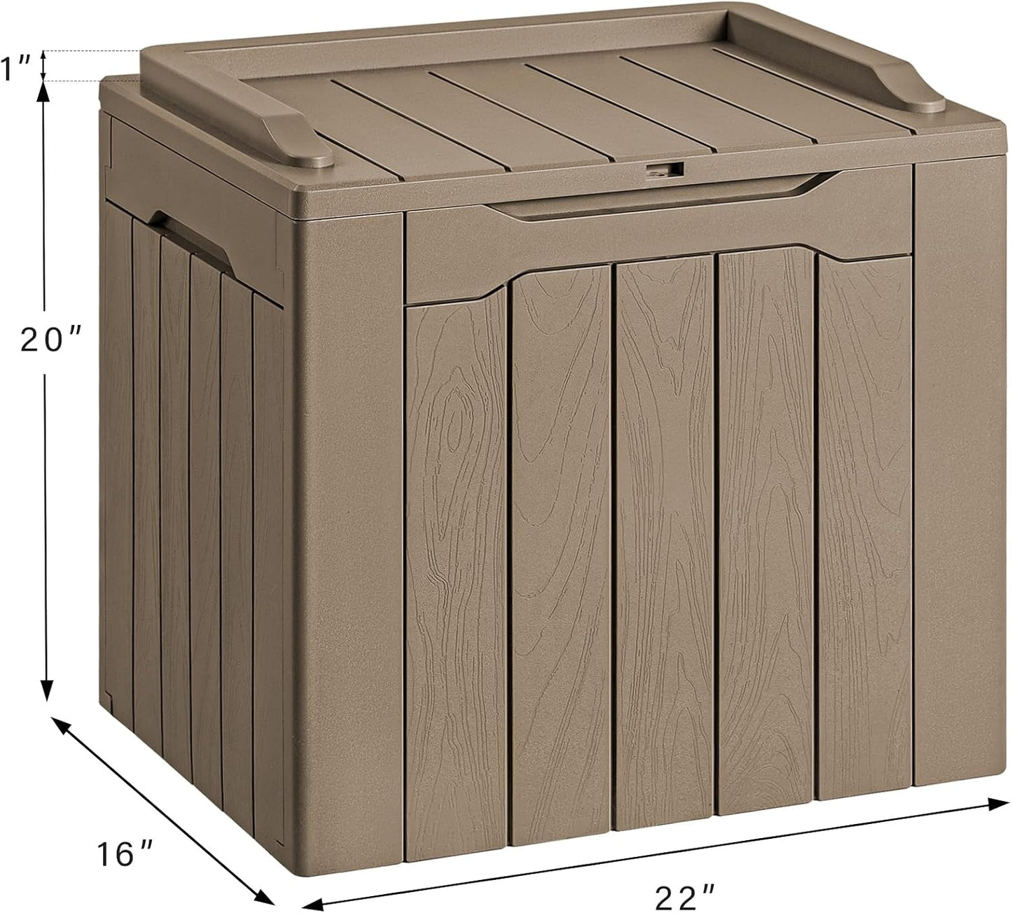 Devoko 30 Gallon Resin Deck Box Waterproof Outdoor Storage Box for Patio Furniture Pool Accessories Indoor Storage for Cushion Garden Tools (30 Gallon, Black)