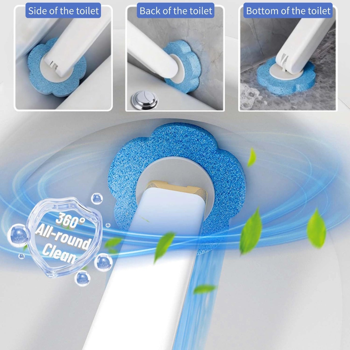 Disposable Toilet Brush Refills 36 PCS, Toilet Bowl Wand Brush Refills for Toilet Cleaning, Disposable Toilet Cleaner Refill Pads for Washroom Bathroom Cleaning