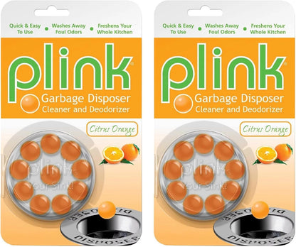 Plink Garbage Disposal Cleaner, Freshener & Odor Removing Balls, Easy to Use, Fresh Lemon Scent, 40 Count