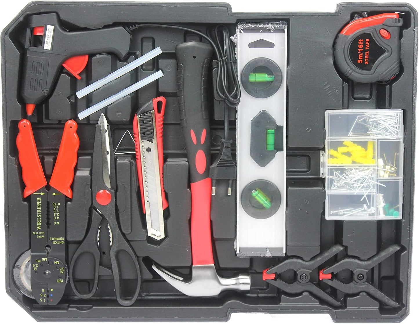 899pcs Home Repair Tool Set Kit for Men, Toolbox Storage Case with 4 Drawers, General Household Tool Kit with Rolling Tool Box, Tool Set Kit for Maintenance, Garden, Homeowner, Handyman,Silver Case