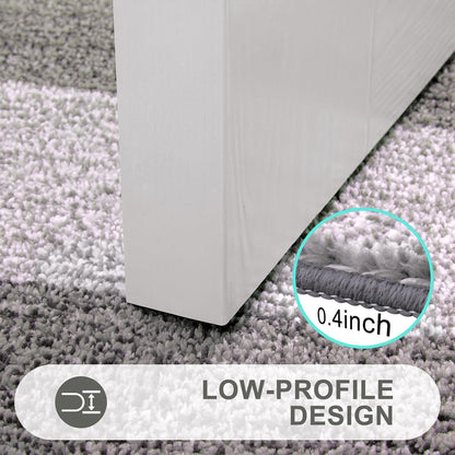 Kitinjoy Indoor Outdoor Door Mat, 32x20 Non-Slip Absorbent Dirt Trapper, Low-Profile Washable Inside Entrance Front Floor Mat, Sturdy Soft Entry Doormats for Entryway, Grey