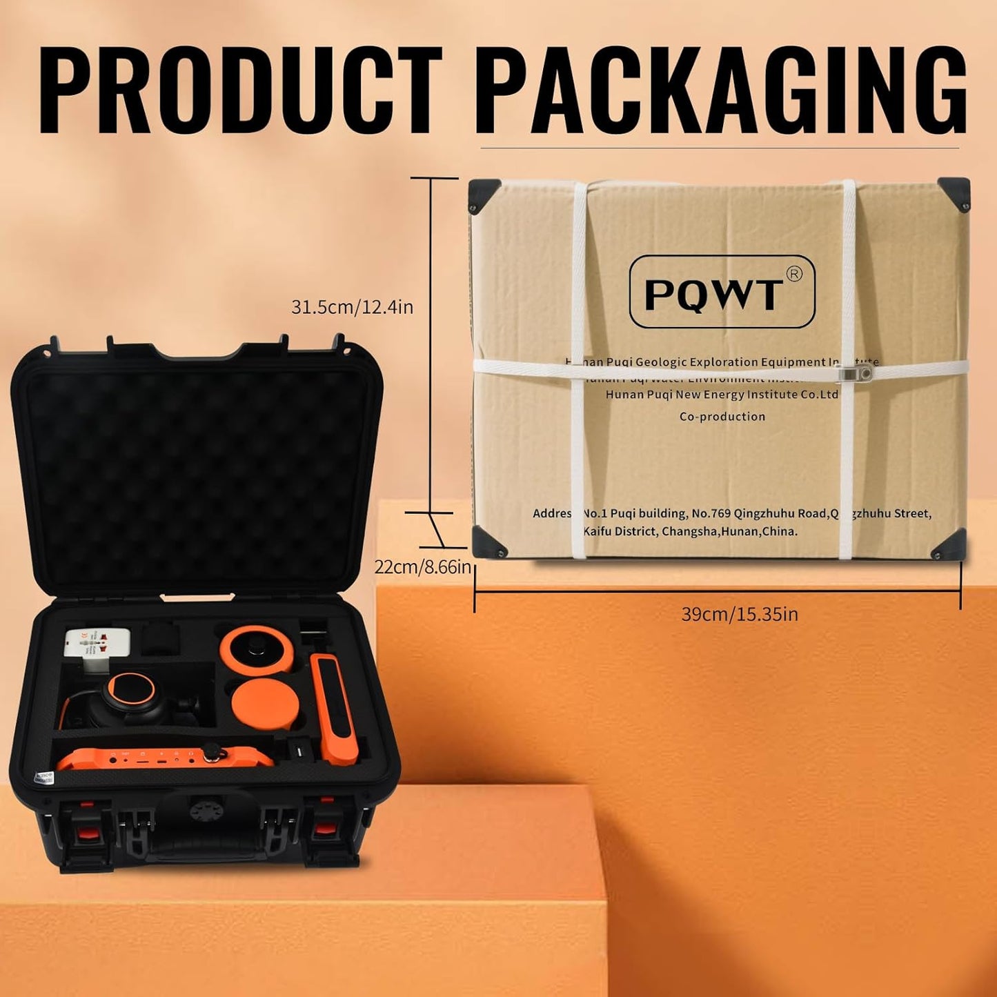 Underground Water Leak Detectors for Home PQ125A Wall Pipe Water Leakage Detection with Touchscreen Earphone and Carrying Case Multi Sensor Acoustic Pipeline Sound Intensifier