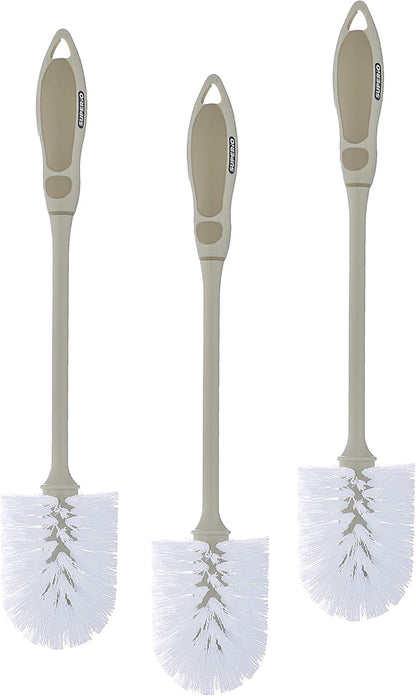 Superio Toilet Brush, Toilet Bowl Cleaning System with Scrubbing Wand, Under Rim Lip Brush for Bathroom