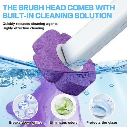 30 Disposable Toilet Brush Refills, Lavender Scented Toilet Wand Refill Pads, Replacement Toilet Cleaner Refill Heads for Toilet Bowl Deep Scrubbing