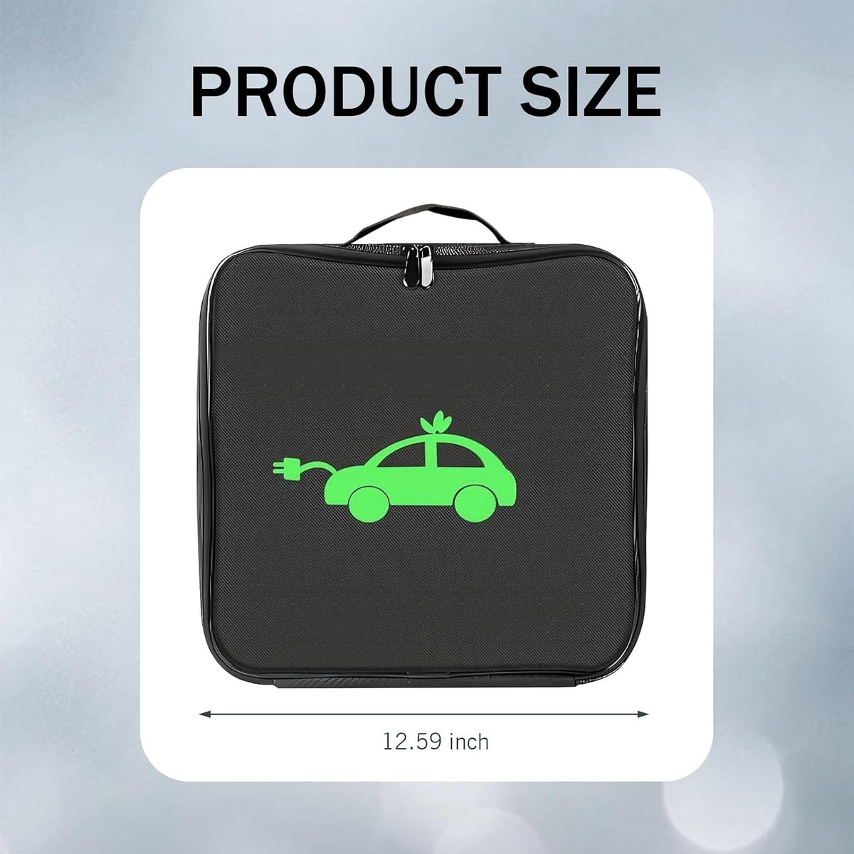 Charger Bag, Portable EV Charging Cable Bags, Waterproof Oxford Cloth Storage Bag for Charger, Jumper Cables, Cords (Rectangular)