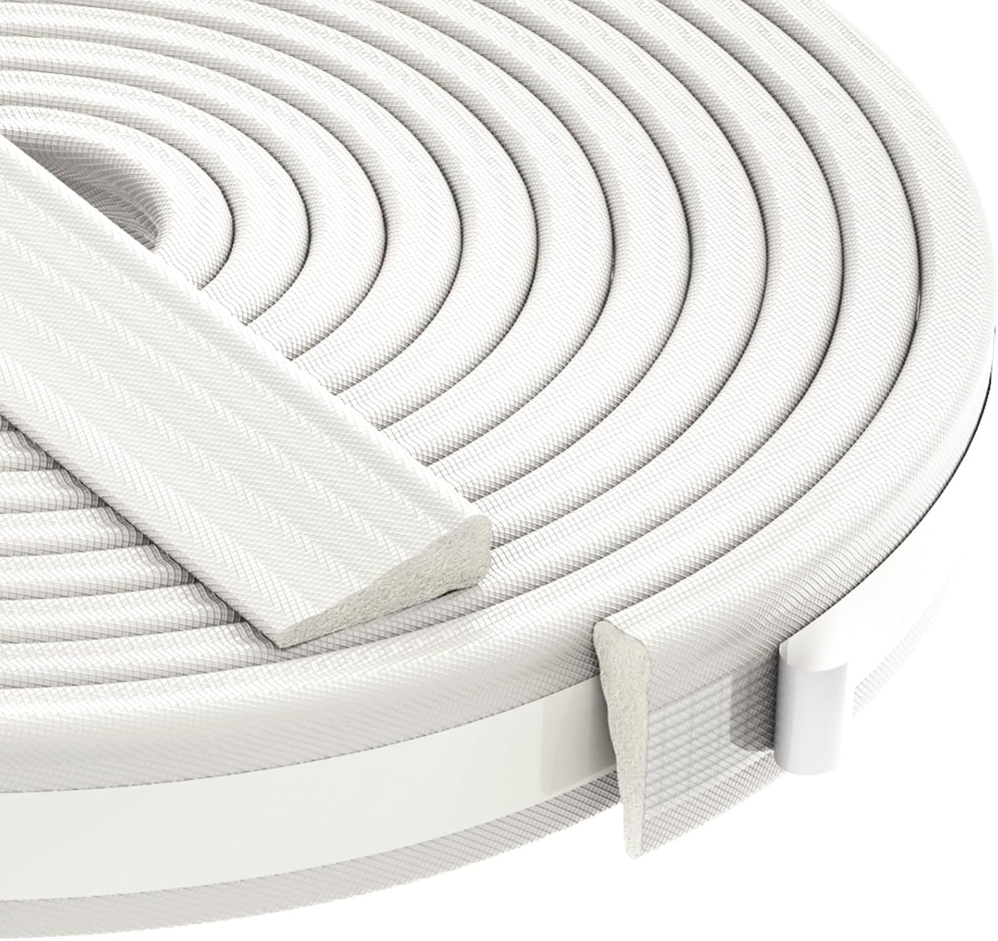 QDiShi 196" Wedge-Shape Weather Stripping Door Seal Weatherproof Foam Seals Self Adhesive Insulation Anti-Collision Strip Soundproofing Frame Insulation Tape Fits 0.13-0.31" Gaps(Grey)