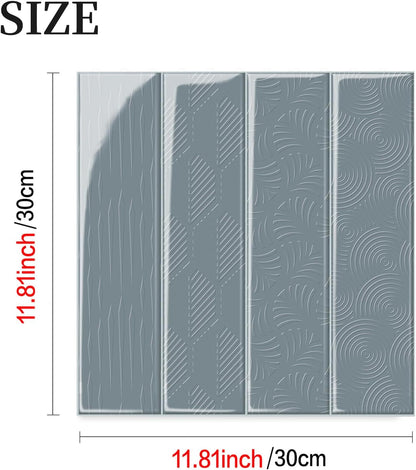 Alwayspon 10 Sheets 12x12inch Beige 3D Vinyl Backsplash Tiles, Self-Adhesive Peel and Stick Wall Tile Stickers Stick on Subway Tiles for Kitchen Bathroom Wall