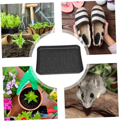 LALAFINA Waterproof Shoe Storage Tray Multi-Functional Plastic Boot Mat for Pets and Plants Easy to Clean Sundries Organizer for Home and Car
