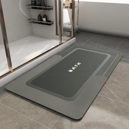 MontVoo-Bath Mat-Bathroom Mat Rug Non Slip Super Absorbent Stain Resistant Quick Dry Thin Bath Rug-Bath Mats for Bathroom Floor Bathtub Vanity-Bathmat Bath Rug Easy Care-17"x27" Grey